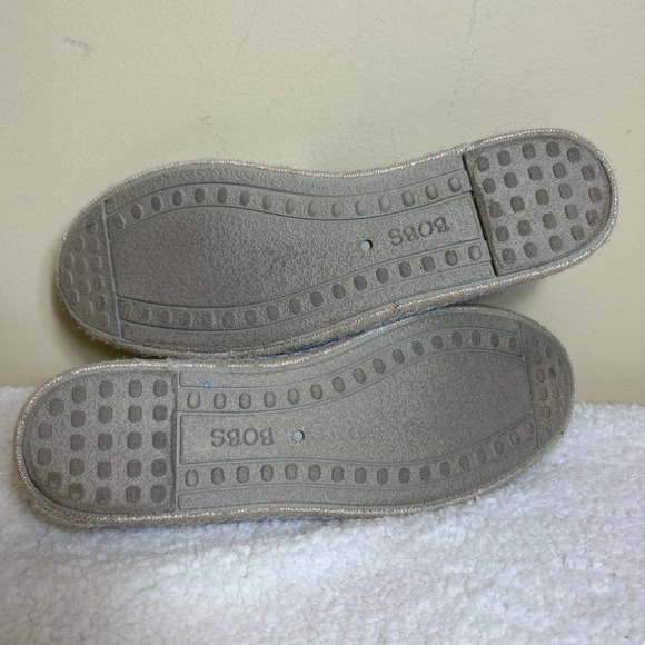 Skechers Bobs Espadrilles Women 9.5 Blue White Stripe Memory Foam Canvas Slip On - Picture 10 of 10